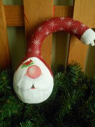 Hand Painted Dipper Gourd Nosy Santa Gnome Decoration In 2020 Hand Painted Gourds Painted Gourds Decorative Gourds