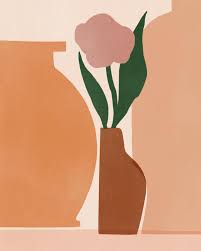Sacree Frangine On Instagram Bon Week End Stilllife Weekend Flowers Vase Ceramic Composition Sketch Min Minimal Painting Art Colorful Drawings