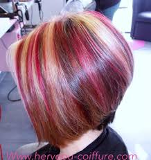 Carre Plongeant Et Effet Couleur Blond Et Rose Coiffure Coiffure Carre Plongeant Cheveux Rose