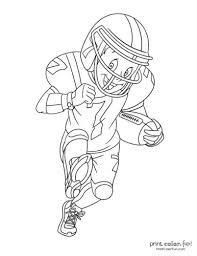 By coloring the free coloring pages, find your favorite football. 14 Football Player Coloring Pages Free Sports Printables Print Color Fun