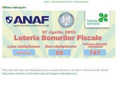 Loteria bonurilor fiscale se organizează în țara noastră de câțiva ani, mai exact, din 2015, și are ca scop combaterea evaziunii fiscale din românia, prin încurajarea cetățenilor de a solicita bonurile fiscale la cumpărături. Loteria Bonurilor Fiscale Martie 2019