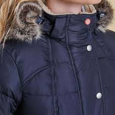 Landry Long Quilted Jacket in Navy by Barbour