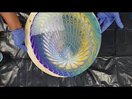 39 Sink Strainer Pour On 18in Round Wood Table Top Finished With Resin Youtube Strainer Painting Sink Strainer Acrylic Pouring Art