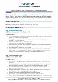 Check spelling or type a new query. Lead Administrative Assistant Resume Samples Qwikresume
