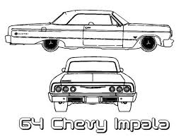 Easy car print outs for. 64 Chevy Impala Old Car Coloring Page Coloring Sky Cars Coloring Pages Old Cars Chevy Impala
