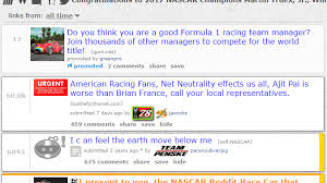 Nascar ceo brian france was arrested for dwi and possession of oxycodone approximately two hours after chase elliott's win on sunday. Nascar Fans Make Strong Statement For Net Neutrality