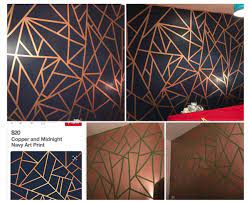 Maybe you would like to learn more about one of these? Geometric Wall Paint Navy Geometricwallpaintnavy Frog Tape Copper Paint Navy Paint Wowza Geometric Wall Paint Wall Paint Designs Diy Wall Painting