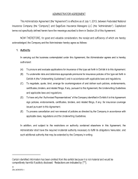 We did not find results for: Administrator Agreement Effective July 1 2013 Between Federated Fednat Holding Co Business Contracts Justia