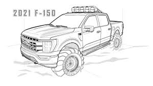 Astonishing semi truck coloring book picture ideas refugiodeesperanza. Blue Oval Releases 2021 Ford Bronco And F 150 Coloring Pages For Kids