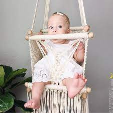 baby schaukel aus makramee macrame baby baby swing chair swinging chair