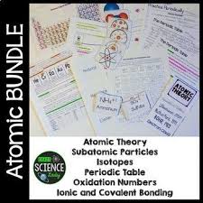 Atomic Bundle Atomic Structure Ions Isotopes Periodic Table Bonding Atomic Theory Covalent Bonding Atomic Structure