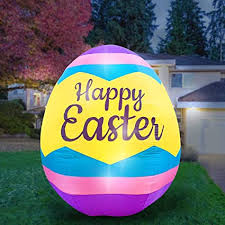 Decorate your front door, porch, yard, and home with these easy outdoor holiday decorations and crafts. Amazon Com Holidayana Inflatable Easter Egg Decoration 8ft Inflatable Yard Decor Includes Built In Bulbs Tie Down Points And Powerful Built In Fan Toys Games