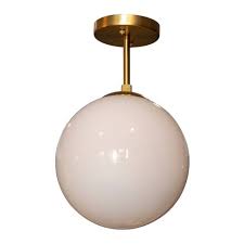 12 Michael Milk Glass Semi Flush Mount Ceiling Light Gold Decor Therapy Target