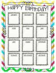 Chevron Birthday Chart Freebie Birthday Charts Birthday