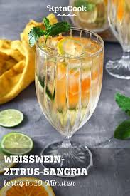 Weisswein Zitrus Sangria Rezept Sangria Weisswein Weisser Sangria Rezepte