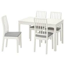 Auf ikea stühle kannst du (dich) setzen. Ekedalen Ekedalen Tisch Und 4 Stuhle Weiss Orrsta Hellgrau Ikea Deutschland