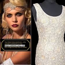 Cream Flapper Dress