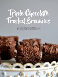 triple chocolate frosted brownies