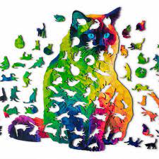 These shaped jigsaw puzzles have no straight edges, and we've added a mischievous twist by making it tricky to know where to start. Puzzle 3d Fashion Rainbow Cat Shaped Wooden Puzzles 224 Pieces Adult Kid Birthday Gift Home Fun Juguetes Para Ninos Rompecabezas Aliexpress Mobile