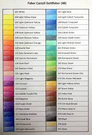 Faber Castell Goldfaber Faber Castell Faber Color Chart