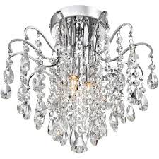 Home decorators collection 5 light chrome gl integrated led. Vienna Full Spectrum Modern Chandelier Ceiling Light Semi Flush Mount Fixture Chrome 11 3 4 Wide Crystal For Bedroom Living Room Target