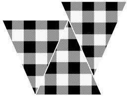 Black And White Buffalo Plaid Classroom Decor Buffalo Plaid Banner Printable Lumberjack Party Decor Lumberjack Party Decorations Lumberjack Party Party Printables Free