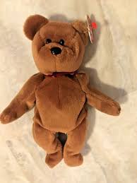 Beanie Baby Happy Birthday Bear New Beanie Baby Authenticated Original Ty Teddy Brown Bear 1993 Retired Rare Ty Baby Teddy Bear Teddy Bear Plush Valentino Beanie Baby