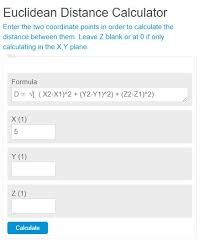 To start, leave the dimensions setting at 3. Euclidean Distance Calculator Calculator Academy