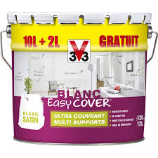 Peinture V33 Multisupport Interieur Easy Cover Blanc Satine 12 L V33 Easy Et Peinture V33