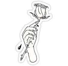 Lil Peep Rose Tattoo Sticker Lil Peep Tattoos Thorn Tattoo Rose Thorn Tattoo