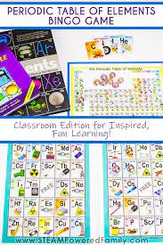 Learning The Periodic Table Of Elements Bingo Game For The Classroom Kids Learning Activities Science For Kids Fun Learning