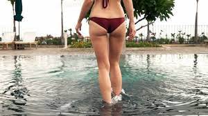 The adventure pool comprises indoor and outdoor areas that seamlessly connect. Sexy Woman In Bikini Standing Stock Footage Video 100 Royalty Free 15098641 Shutterstock