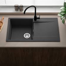 Only £179.97 or £16.16 a month 0% finance available find out more. Reginox Amsterdam Compact Single Bowl Black Silvery Granite Composite Kitchen Sink Waste Kit With Reversible Drainer 860 X 500mm Tap Warehouse