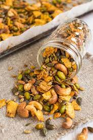 Cajun Spiced Savoury Trail Mix With Crispy Nuts And Seeds Roasted Edamame And Crushed Tortilla Chip Savory Trail Mix Healthy Protein Snacks Roasted Edamame