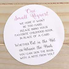 Set Of 10 Baby Shower Please Bring A Book Instead Of A Card Poem Insert Cards Home Garden Greeting Baby Shower Book Baby Shower Baby Shower Invitations