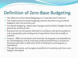 It allows organizations to start with zero for each item in their budgeting list. Zero Based Budgeting