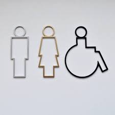 Aluminium Restroom Figures 4inch 10cm Bathroom Sign Wc Etsy In 2021 Toilet Sign Signage Bathroom Signs