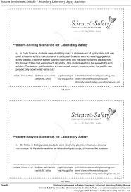 Lab Safety Scenarios Worksheet Student Involvement Middle Secondary Laboratory Safety In 2020 Kids Worksheets Printables Lab Safety Sequencing Worksheets