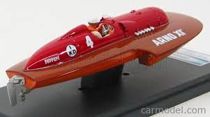 Individually built, completely assembled, handcrafted model of the ferrari hydroplane. Racer Wake Rw009 Scale 1 43 Timossi Racer Motorboat Motoscafo Arno Xi N 4 With Engine Ferrari 375 1953 Wood Red