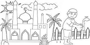 Gambar mewarnai anak muslim 3 anak soleh muslim ramadan. Colouring 21 Sketsa Buku Mewarnai Warna