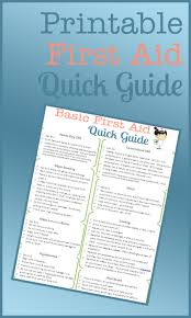 A Free Printable First Aid Guide First Aid Tips First Aid