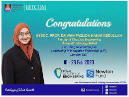 Fakulti kejuruteraan elektrik uitm, shah alam, malaysia. Uitm Electrical Engineering Lecturer Who Specializes On Innovation Based Sensor Projects Receives The Newton S Leaders In Innovation Fellowship Dlit