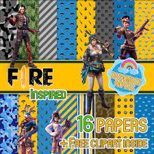 Garena free fire is a new br game and always featuring outstanding events for players to enjoy and experience. Free Fire Game Inspired Garena Digital Papers Free Clipart Etsy In 2021 Digital Paper Free Digital Paper Free Clip Art