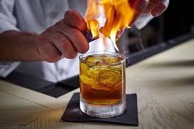 Flaming Orange Peel The Blanchard Old Fashioned