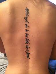 Spine Tattoo Although She Be But Little She Is Fierce Spine Tattoo Tattoos Fierce Tattoo