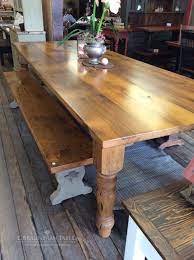 Oak dining set a 7 piece traditional white and natural wooden dinette table with 6 chairs which is the best kitchen or living room solution guaranteed country rustic room furniture sets for 6 on sale. Long Oak Farm Table Farmhouse Table Plans Farmhouse Dining Table Large Farmhouse Table