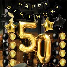 Great savings & free delivery / collection on many items. 50th Birthday Decorations Party Supplies Party Favors Accessories Great For Men And Women S 50th Birthday Party Anniversary Includes A 50th Birthday Decor Banner 22 Gold Black Balloons Pack Buy
