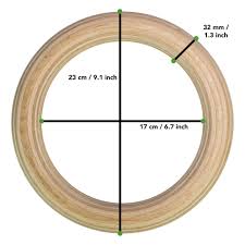 How many mm in 1 inches? Gymnastic Rings Wood 32mm With Straps Tunturi Fitness