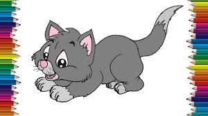 Final step how to draw a bear cub for beginners How To Draw A Cute Kitten Step By Step Cartoon Kitten Drawing Easy