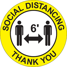 Social Distancing Thank You Circle Floor Sign Hand Washing Poster Entry Signs Social Distance